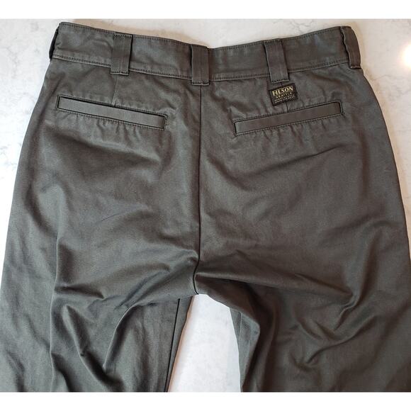CC FILSON Men's Chino Canvas Pants FCOP014042 Size 32X32 Green (RAVEN) in VGUC - Picture 7 of 13
